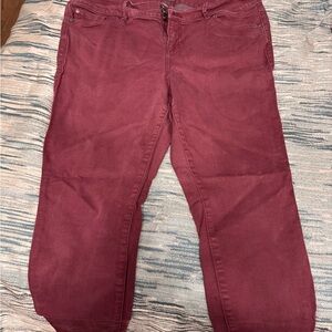 Torrid Dark Red Jeggins sz 18r